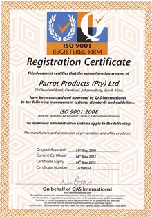 ISO Registration Certificate