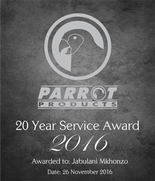 20 Year Service Award - 2016