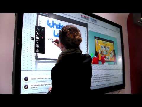 Parrot Interactive showcasing multi-touch on the Interactive whiteboard 