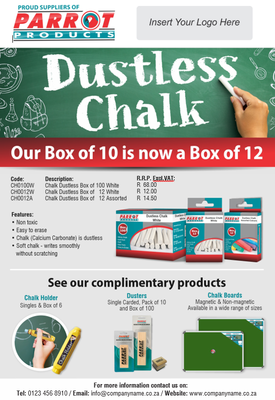 Dustless Chalk (12 Assorted Box)