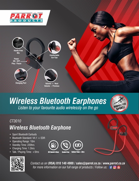 Parrot's Wireless Bluetooth Earphones