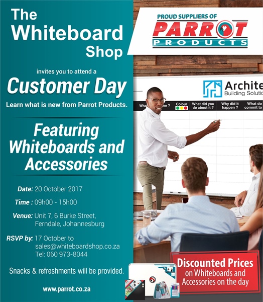 Customer Day - The Whiteboard Shop 20 October 2017