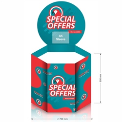 PS9037 Hexagonal promo bin (Overall 1335Hmm*700W mm)