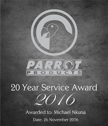 20 Year Service Award - 2016