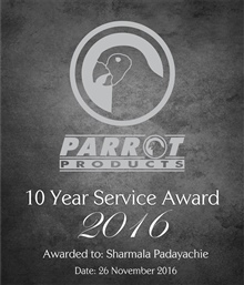   10 Year Service Award - 2016