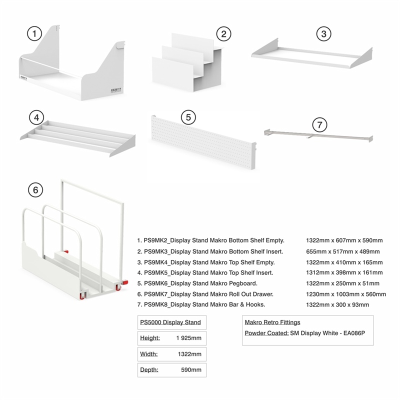 PS9MK Makro Retro Fit Display Stands