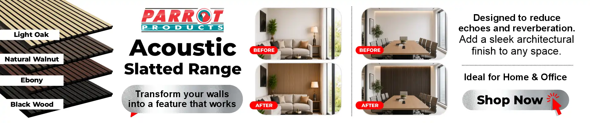 Acoustic Slatted panels