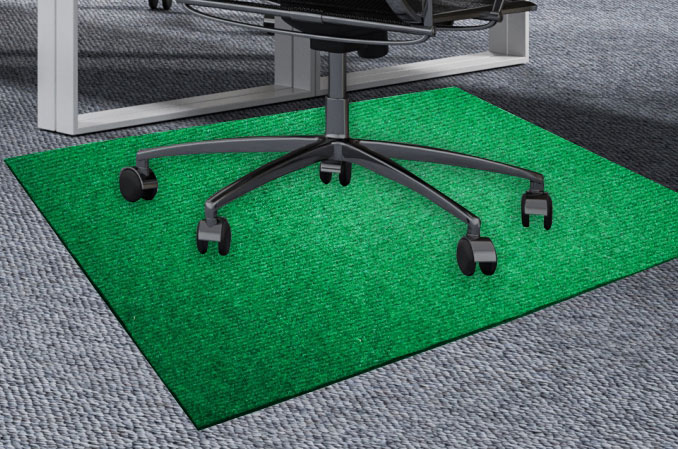 Ribbed Carpet Protector in Office