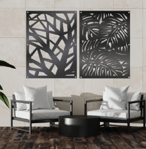 Laser cut wall art Abstract Leaf and Tropical