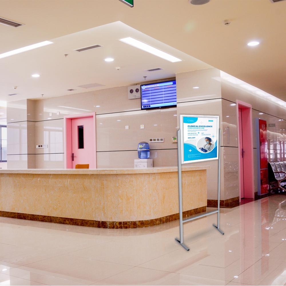 Double Upright Poster Frame Stand