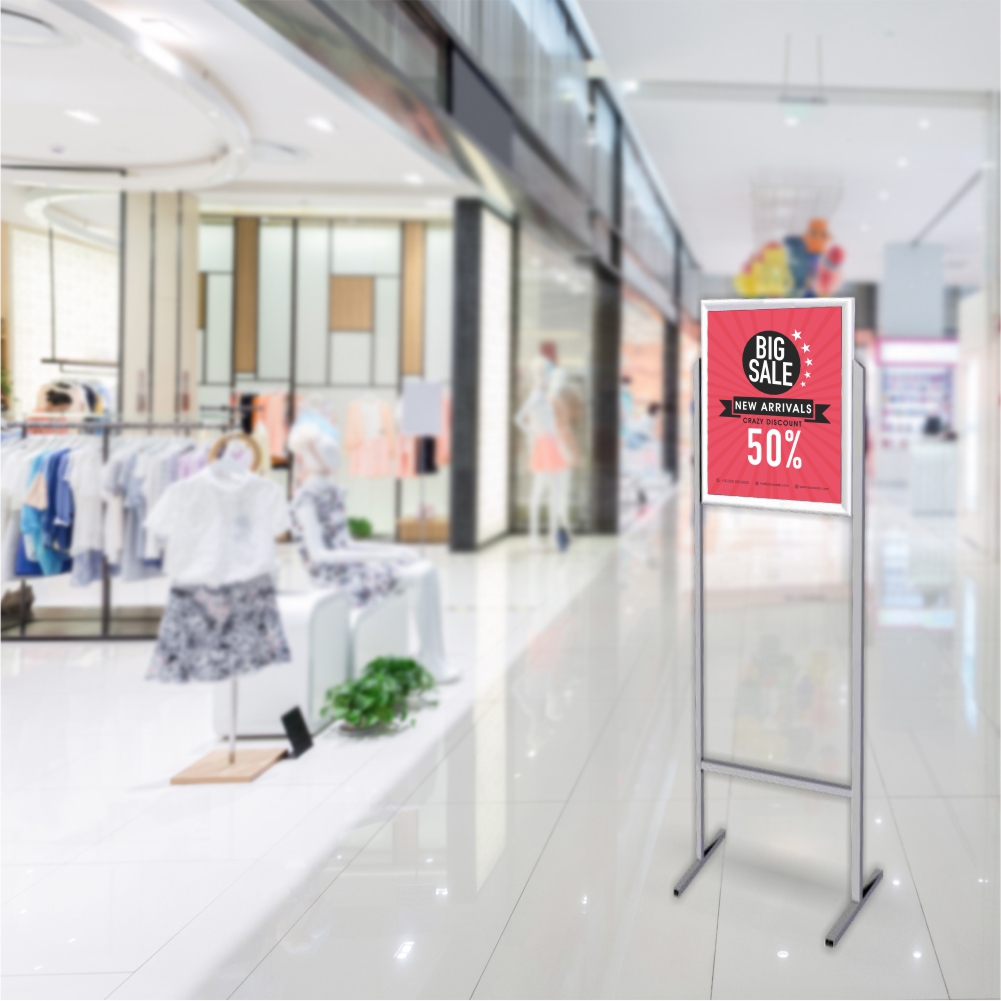 Double Upright Poster Frame Stand