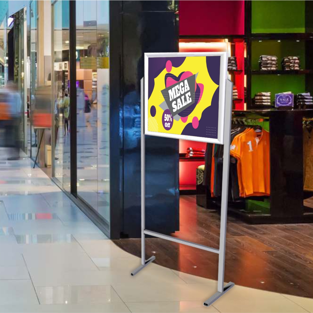 Double-Sided Poster Frame Stand