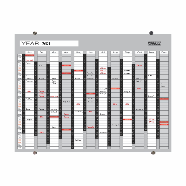 Glass Board Yearly Planners