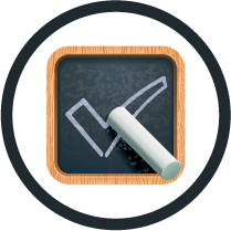 Black Chalkboard Icon