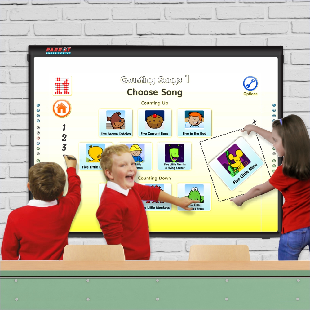 Parrot Interactive Whiteboard used by School Children