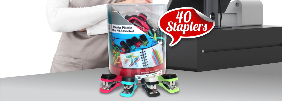 40 Assorted Mini Staplers