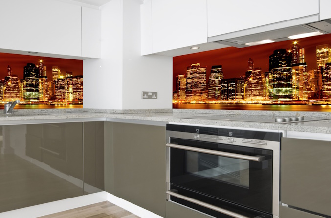 Kitchen Fruit Hob Glass Splashback