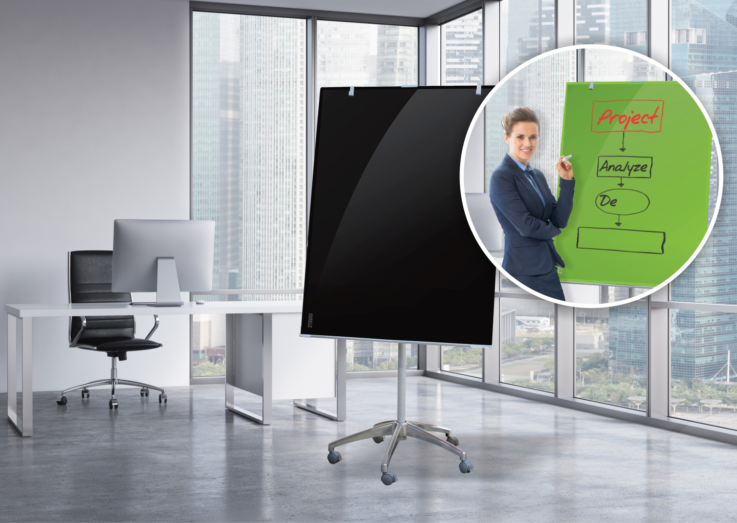 Black Glass Flipchart