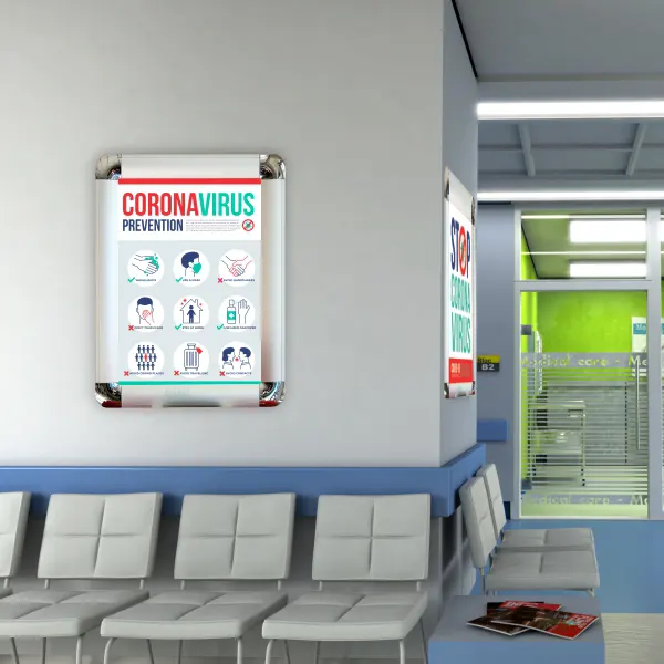 Chrome Corner Poster Frame Hospital Environment