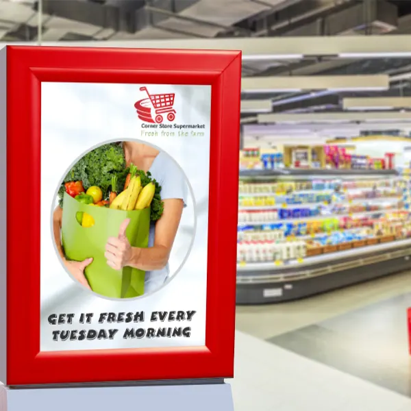 Powder Coated Poster Frame Super Market Environment