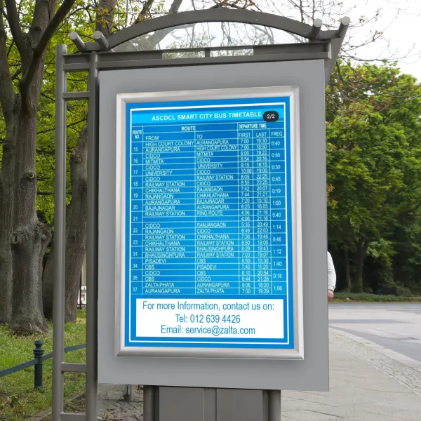 Security Poster Frame Bus Stop Environment